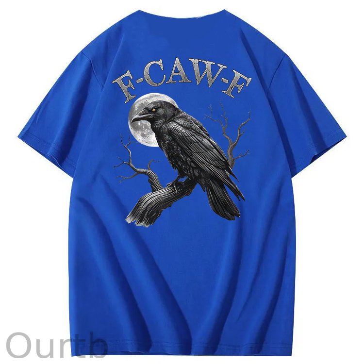 F-Caw-F Crow 100% Cotton Back T-Shirt