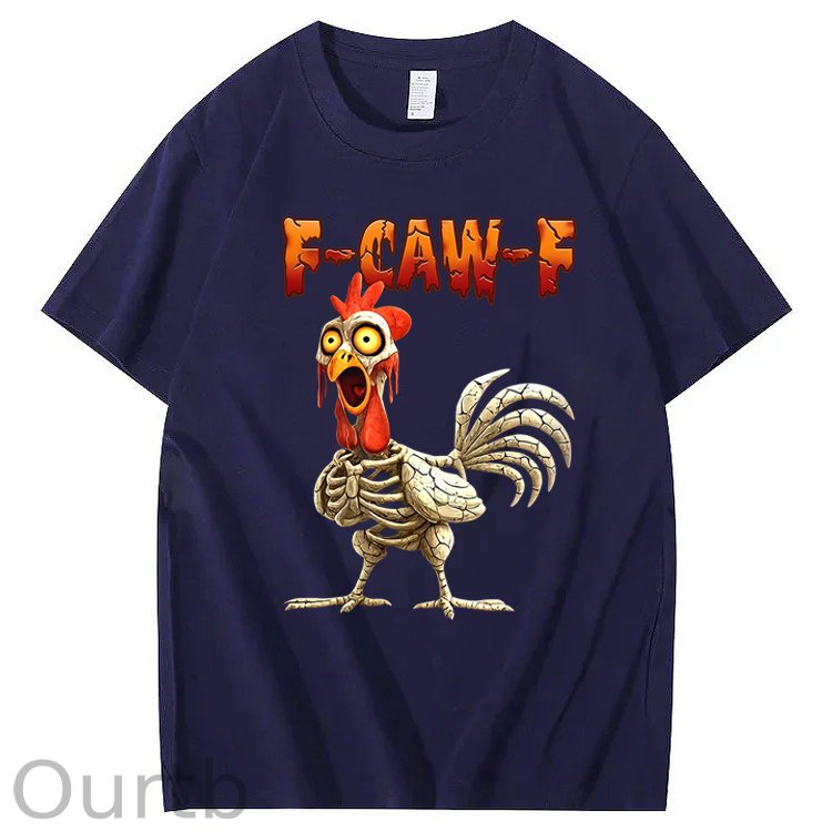 F-Caw-F Chicken Halloween 100% Cotton T-Shirt