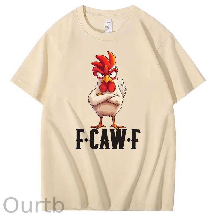 F-Caw-F  Angry  Cool Chicken  Pattern100% Cotton T-Shirt