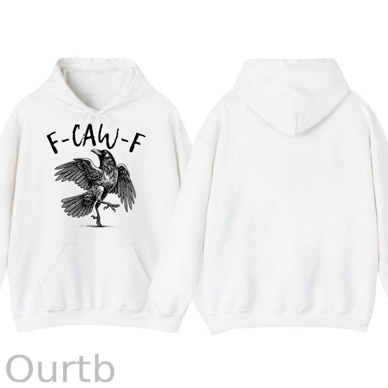 F-Caw-F Crow 100% Cotton Hooded Sweatshirt