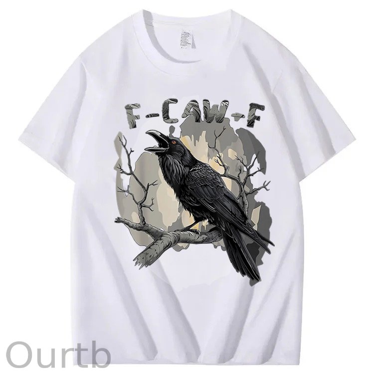 F-Caw-F Crow Raven 100% Cotton T-Shirt
