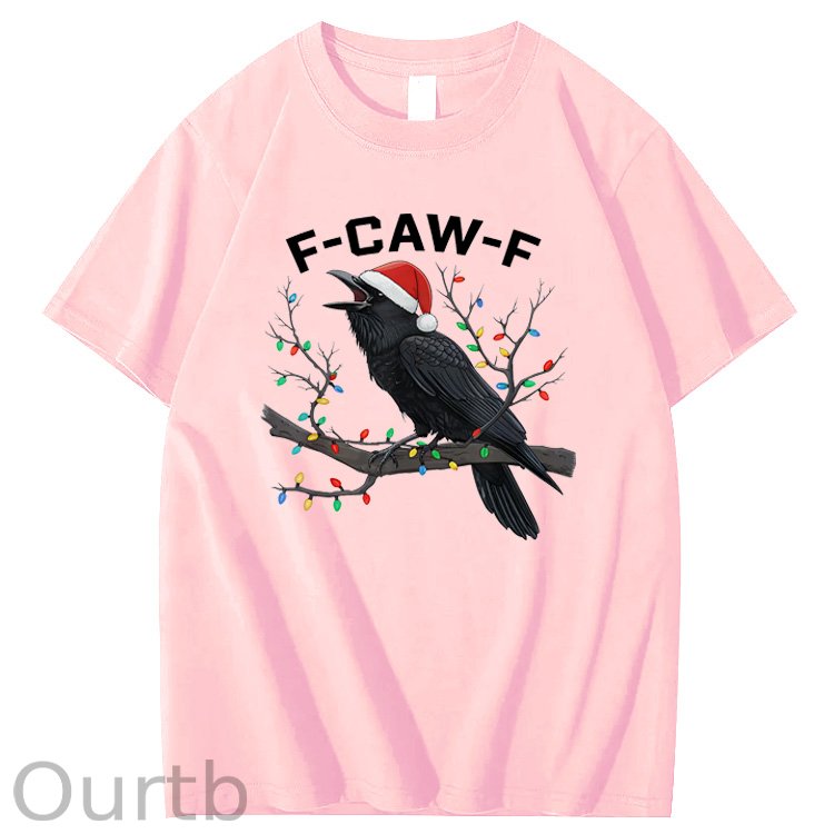 Christmas F-Caw-F Pattern100% Cotton T-Shirt