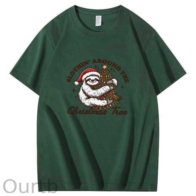 Slothin Around the Christmas Tree T-Shirt
