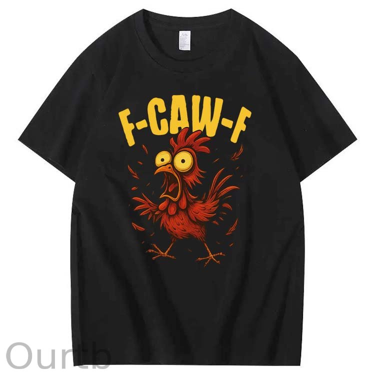 F-Caw-F Crazy Hot Chickens Pattern100% Cotton T-Shirt