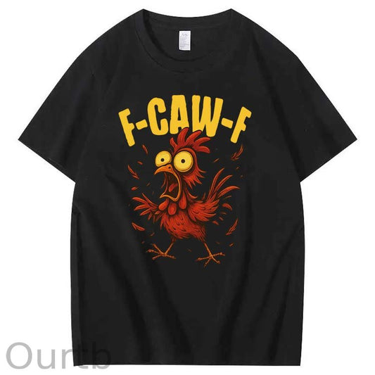 F-Caw-F Crazy Hot Chickens Pattern100% Cotton T-Shirt