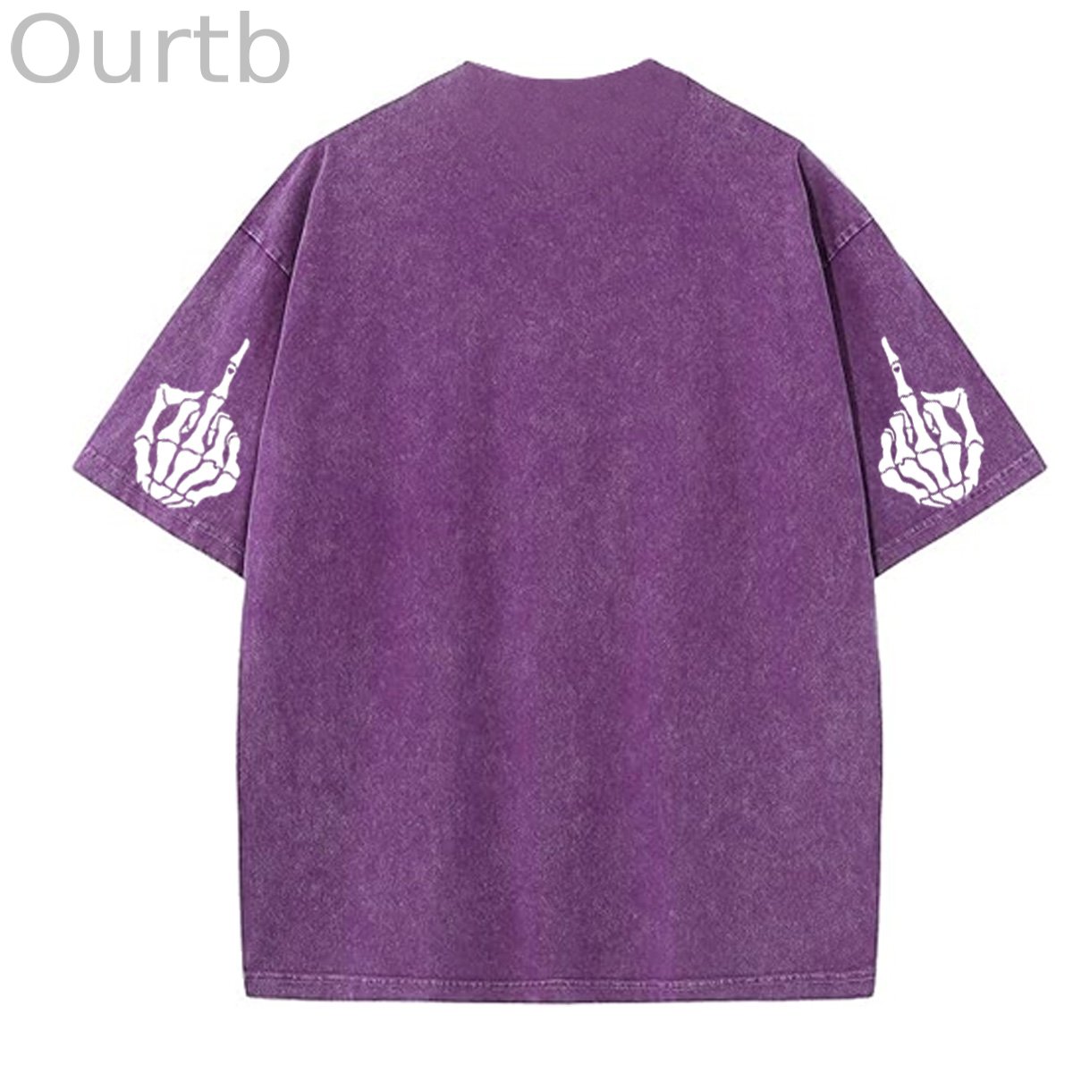 Have A Great Day Pattern  Washed Distressed Crew Neck 100% Cototon T-Shirt