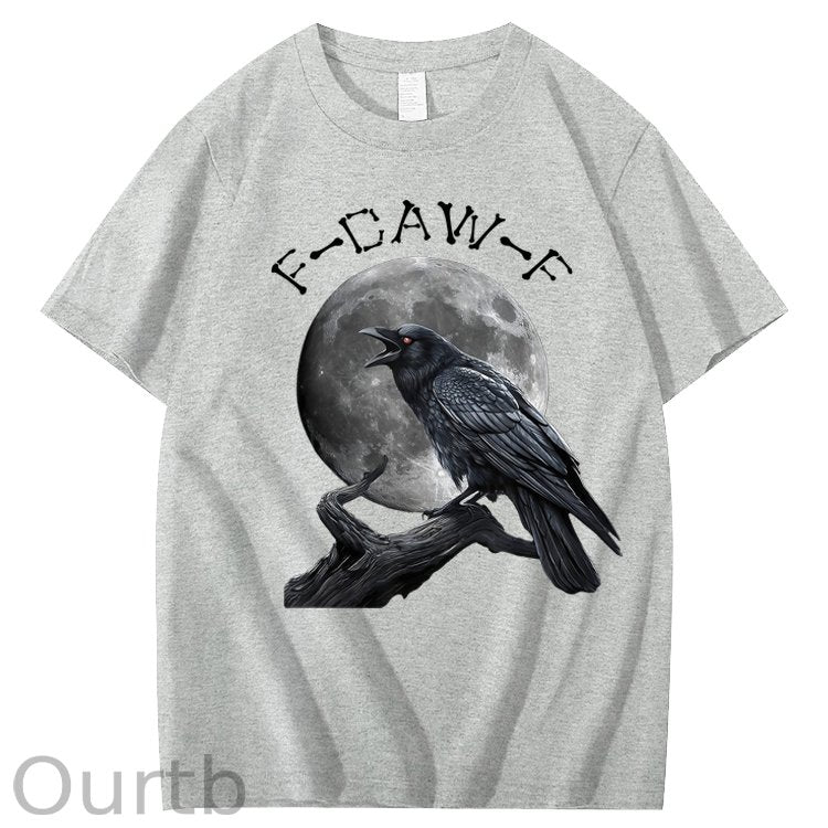 F-Caw-F Crow Raven 100% Cotton T-Shirt