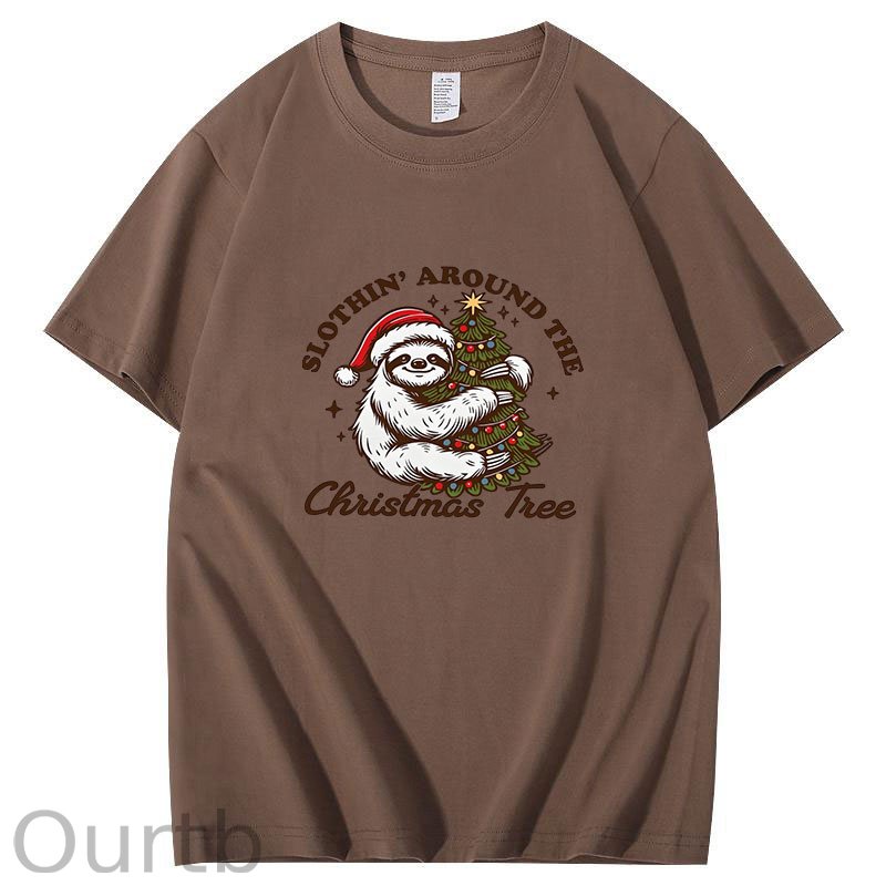 Slothin Around the Christmas Tree T-Shirt