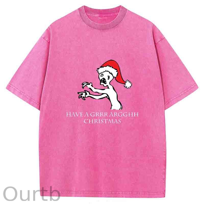 Grr Argh Christmas Washed T-Shirt