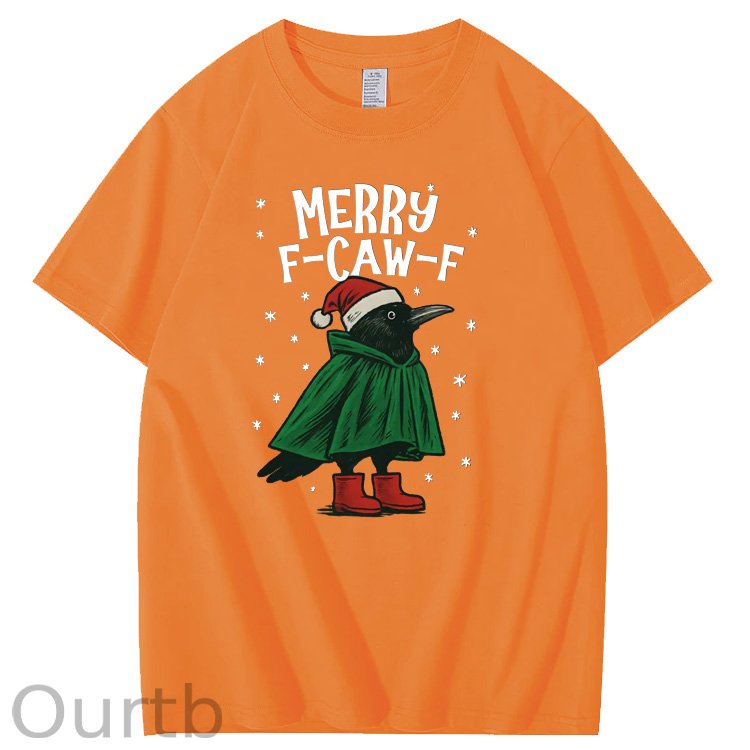 Merry F-Caw-F Pattern100% Cotton T-Shirt