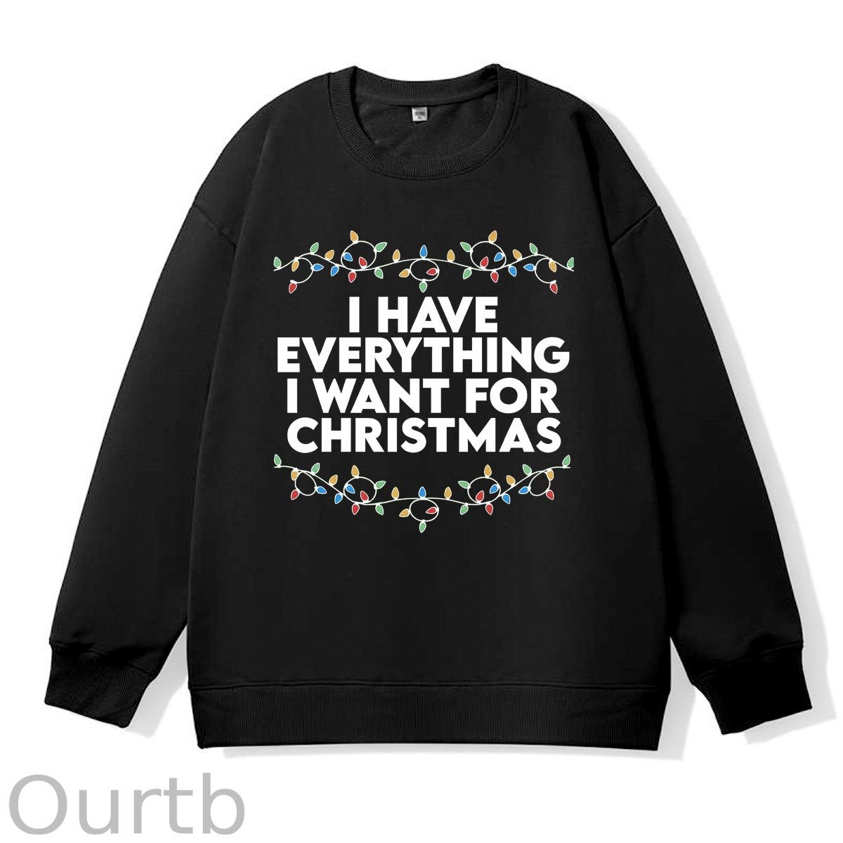 Christmas Couple  Pattern 100% 300g CottonCrew Neck Sweatshirt
