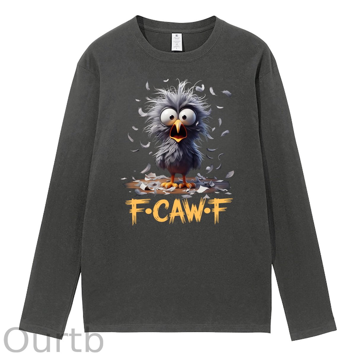 Funny F-Caw-F Chicken 100% Cotton Long Sleeve T-Shirt