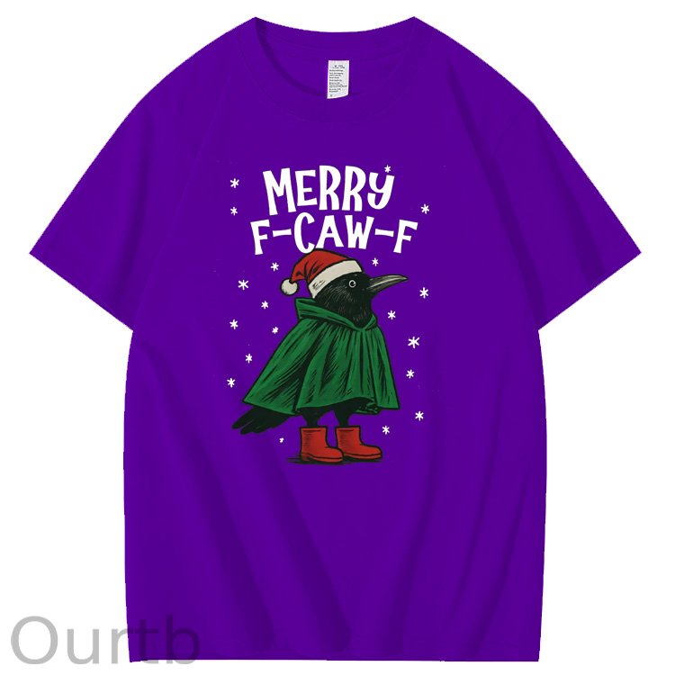 Merry F-Caw-F Pattern100% Cotton T-Shirt
