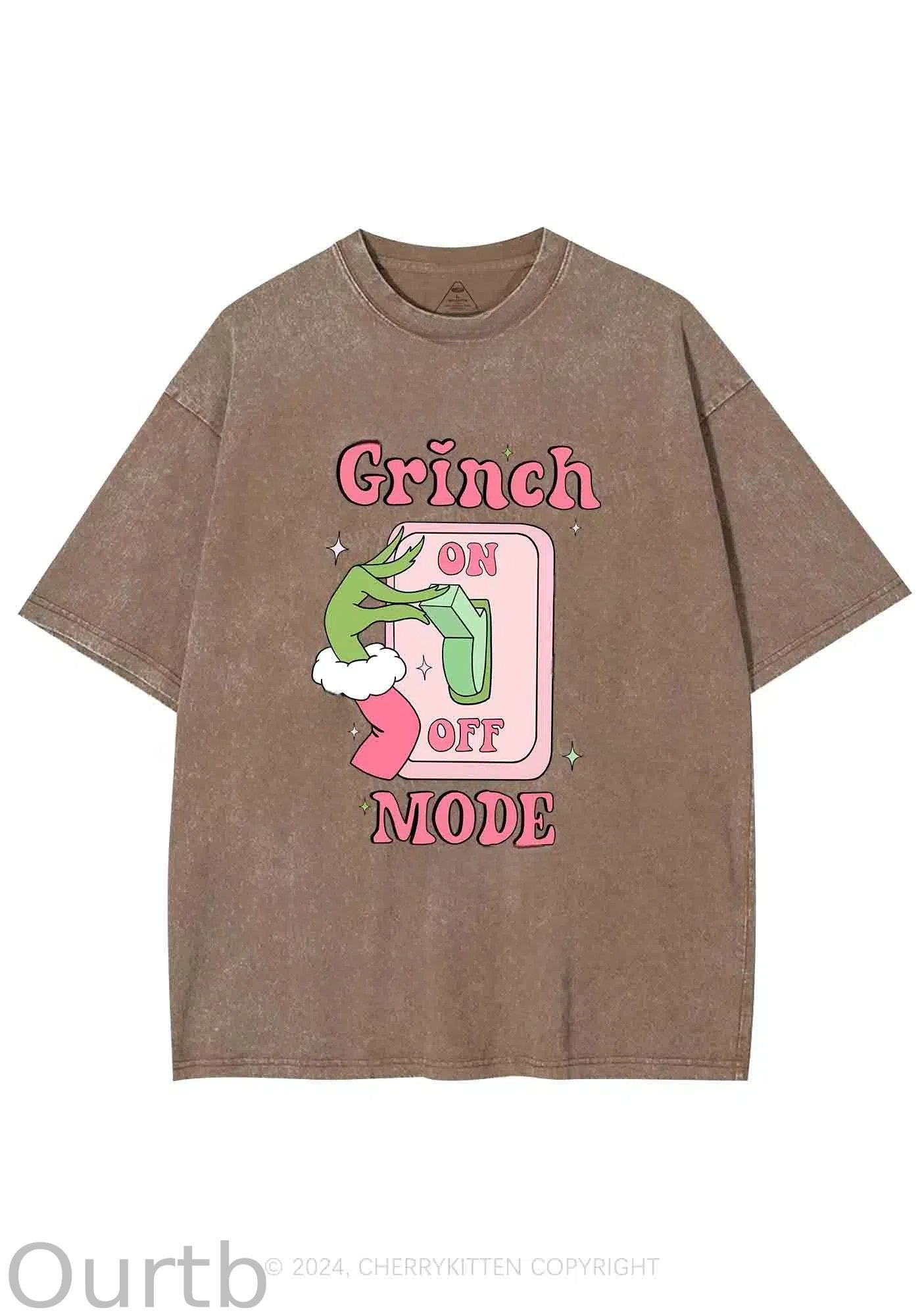 Christmas On Off Mode Retro Washed Tee