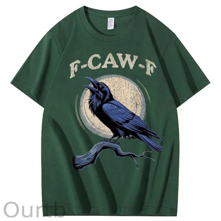 F-Caw-F Crow Raven 100% Cotton T-Shirt