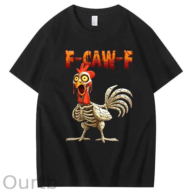 F-Caw-F Chicken Halloween 100% Cotton T-Shirt