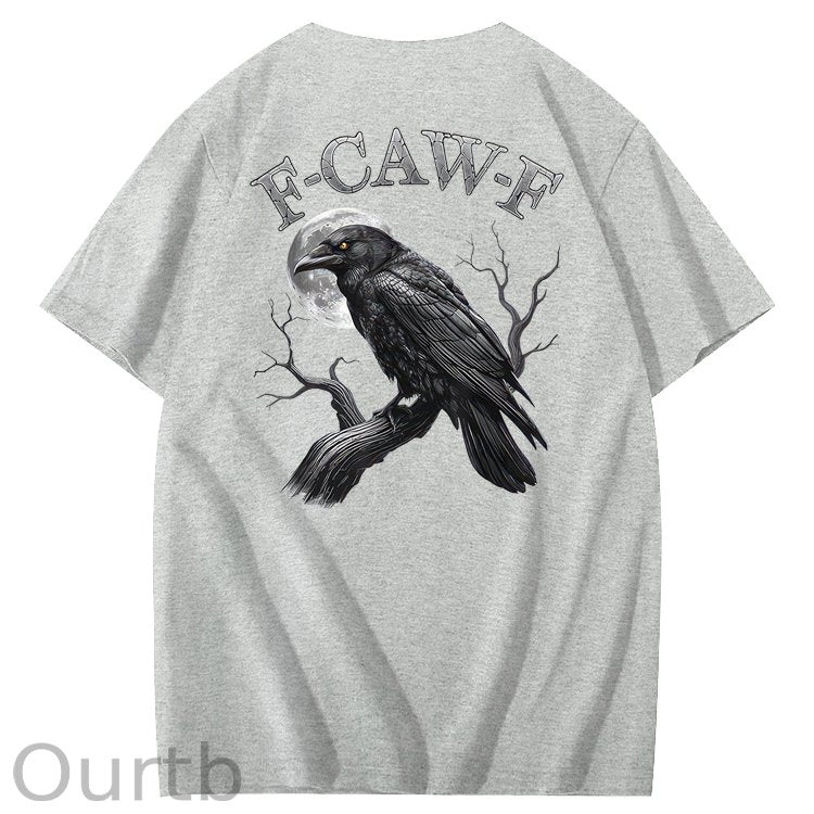 F-Caw-F Crow 100% Cotton Back T-Shirt