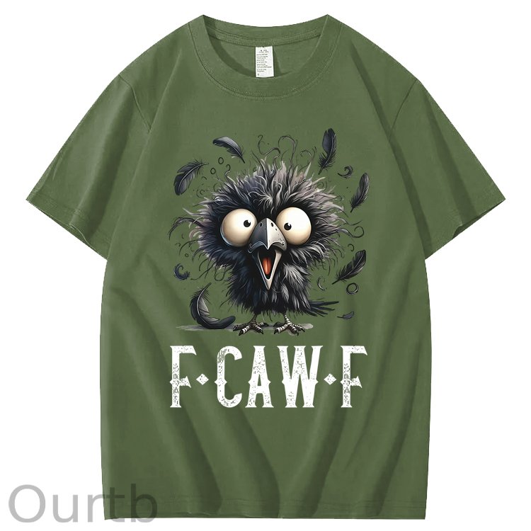 F-Caw-F Crow Raven 100% Cotton T-Shirt