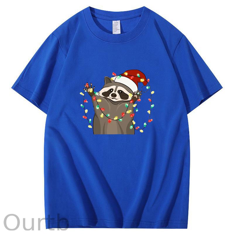 Raccoon Christmas Light T-Shirt