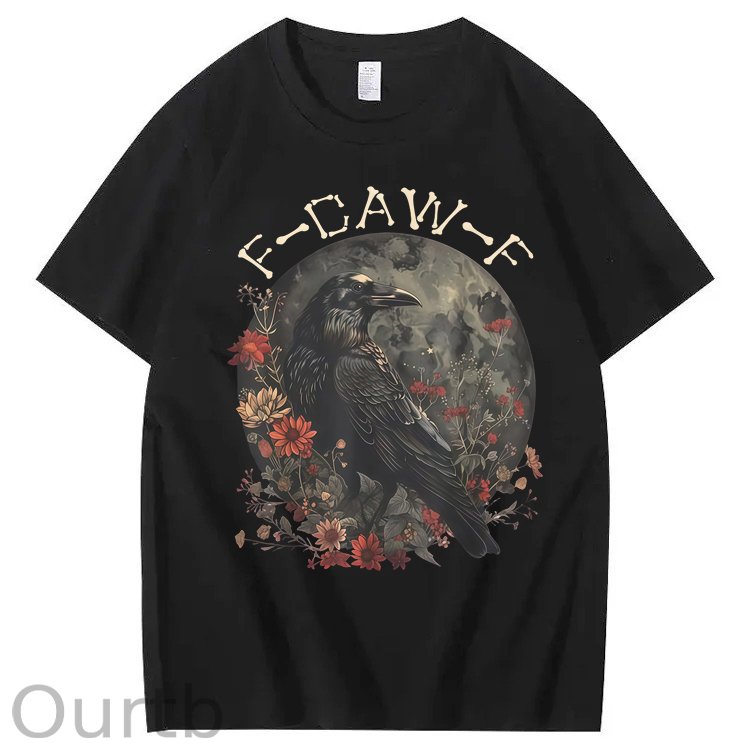 F-Caw-F Crow Raven 100% Cotton T-Shirt