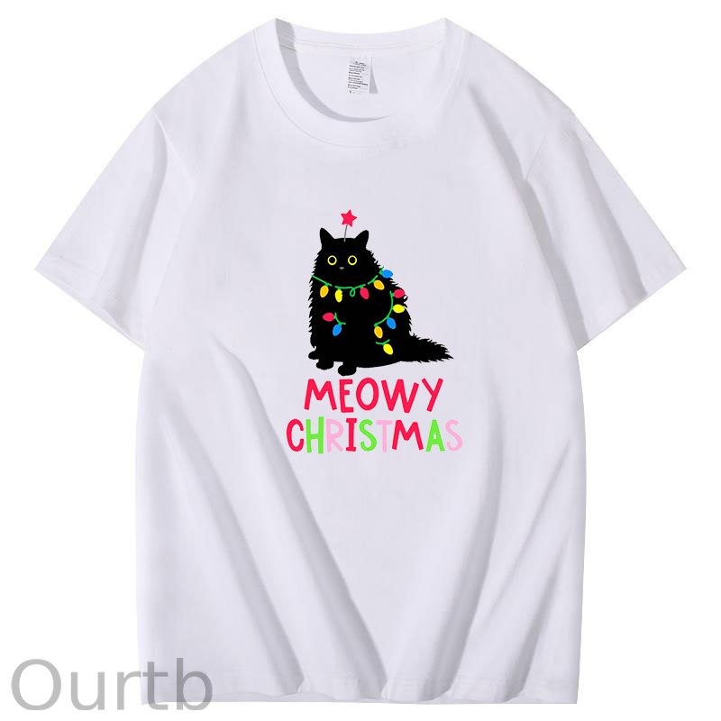 Meowy Christmas Cat T-Shirt
