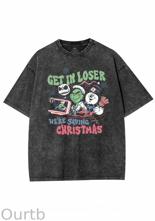 Christmas We're Saving Retro Washed Tee