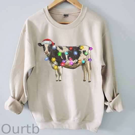 Cute Cow Christmas Sweatshirt