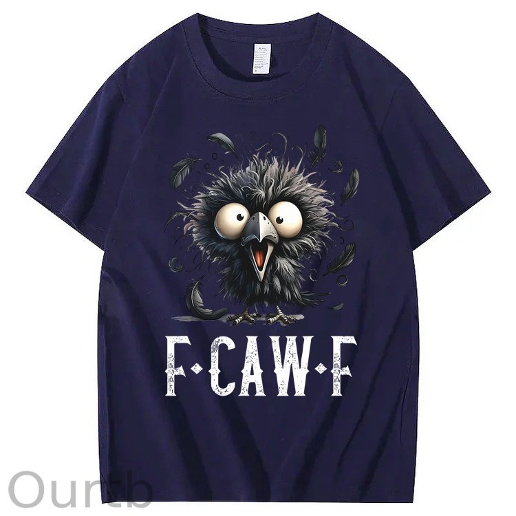 F-Caw-F Crow Raven 100% Cotton T-Shirt