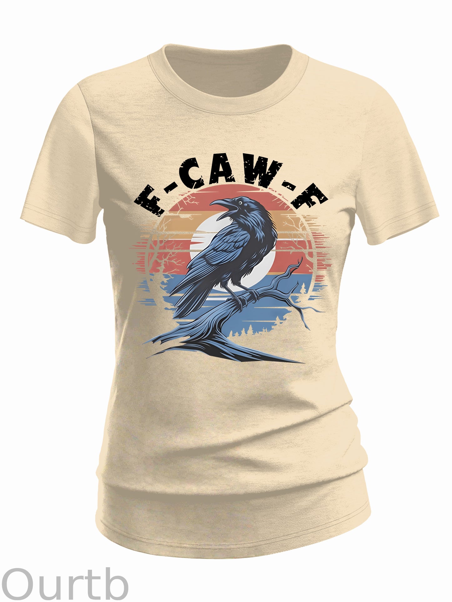 Women's Vintage F-Caw-F Crow Cotton Blend T-Shirt