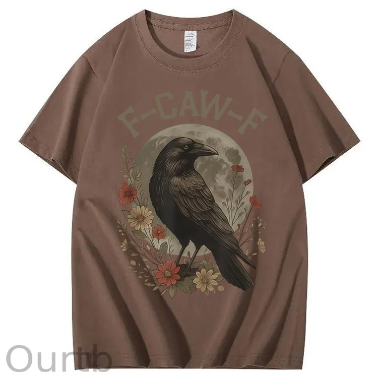 F-Caw-F Crow Raven 100% Cotton T-Shirt