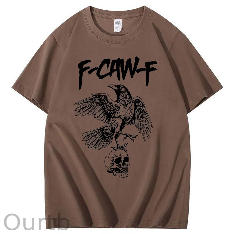 F-CAW-F Skull Pattern 100% Cotton T-Shirt