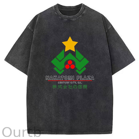 Nakatomi Plaza Christmas Washed T-Shirt