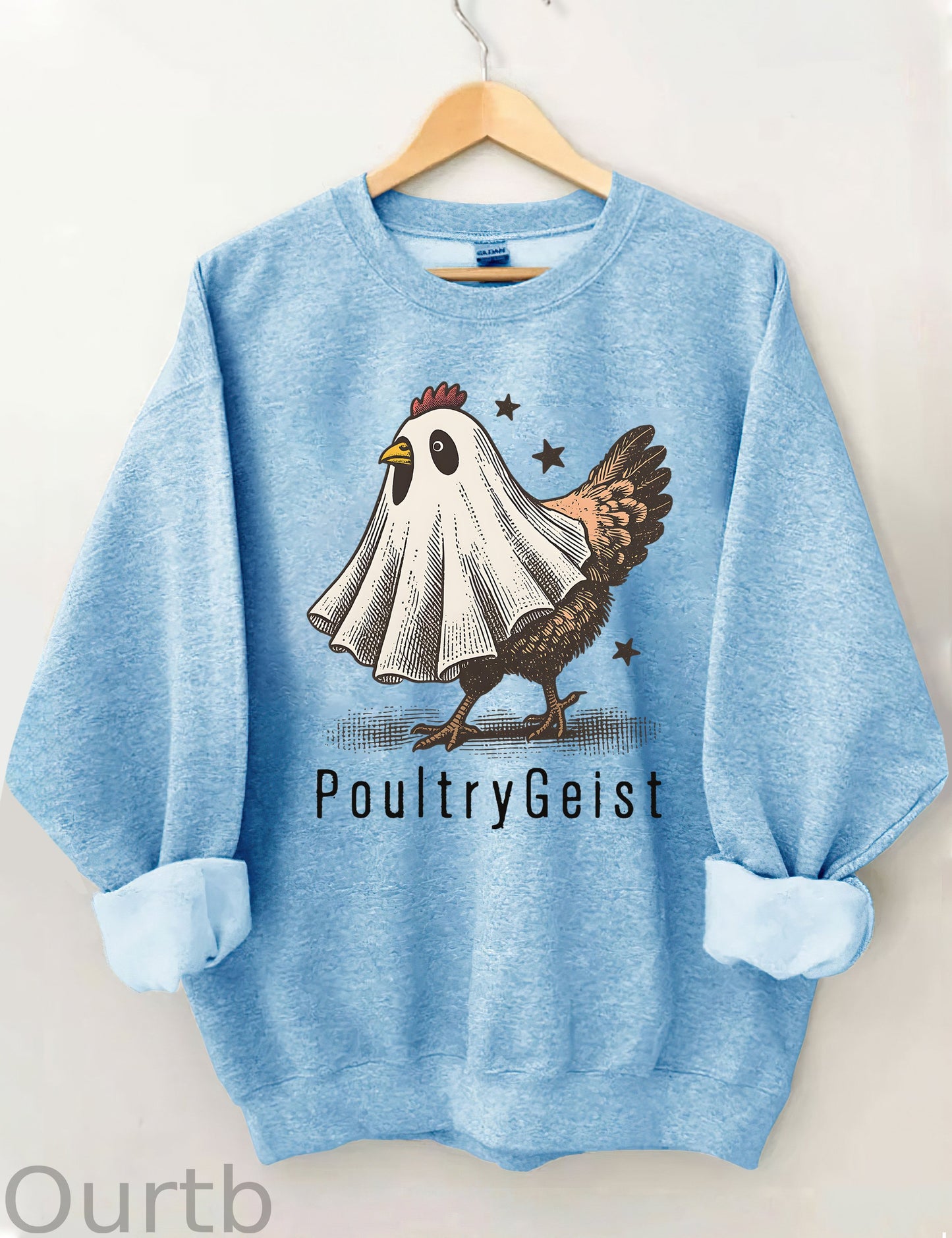 Halloween Funny Ghost Chicken Sweatshirt