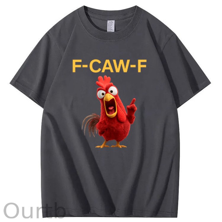 F-Caw-F Angry Chicken  Pattern100% Cotton T-Shirt