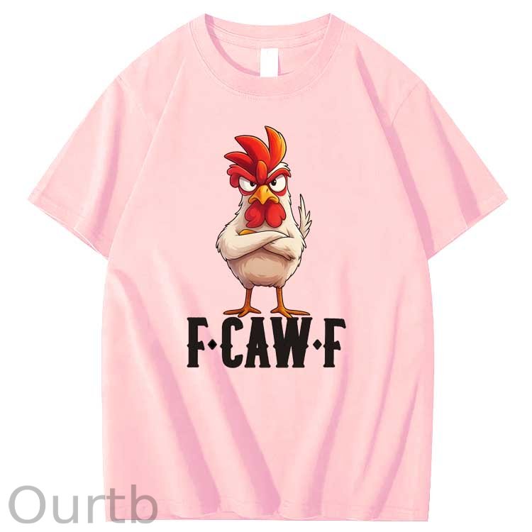 F-Caw-F  Angry  Cool Chicken  Pattern100% Cotton T-Shirt