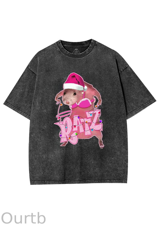 Christmas Ratz Retro Washed Tee