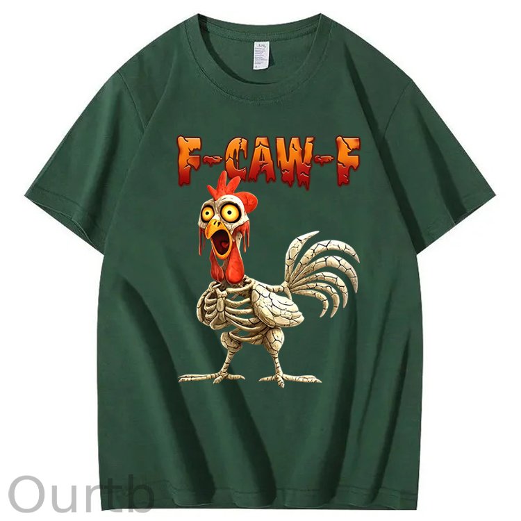 F-Caw-F Chicken Halloween 100% Cotton T-Shirt