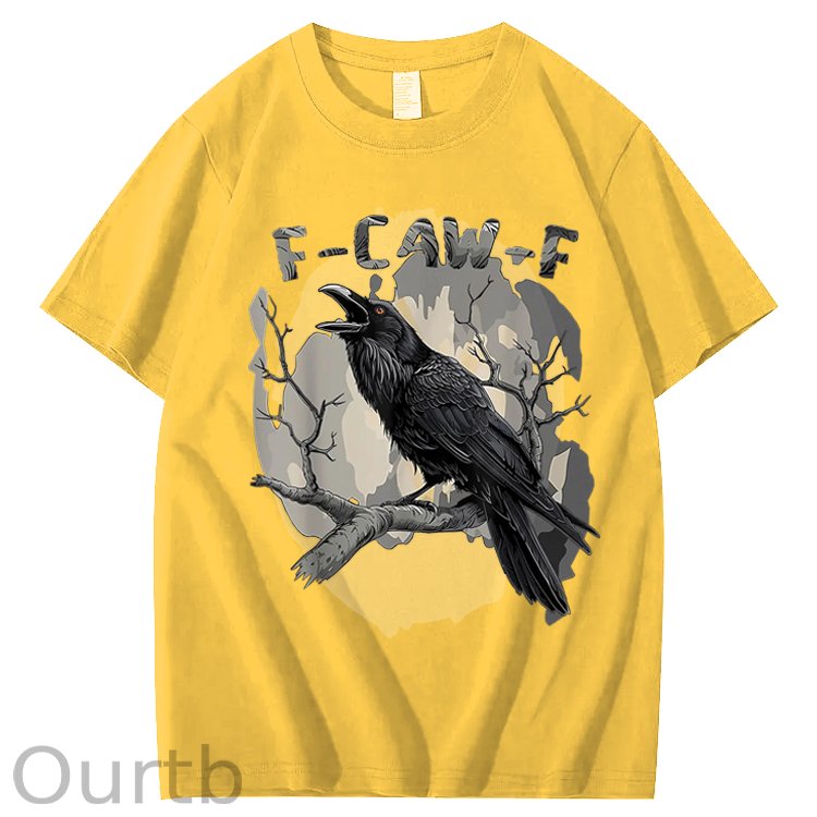 F-Caw-F Crow Raven 100% Cotton T-Shirt