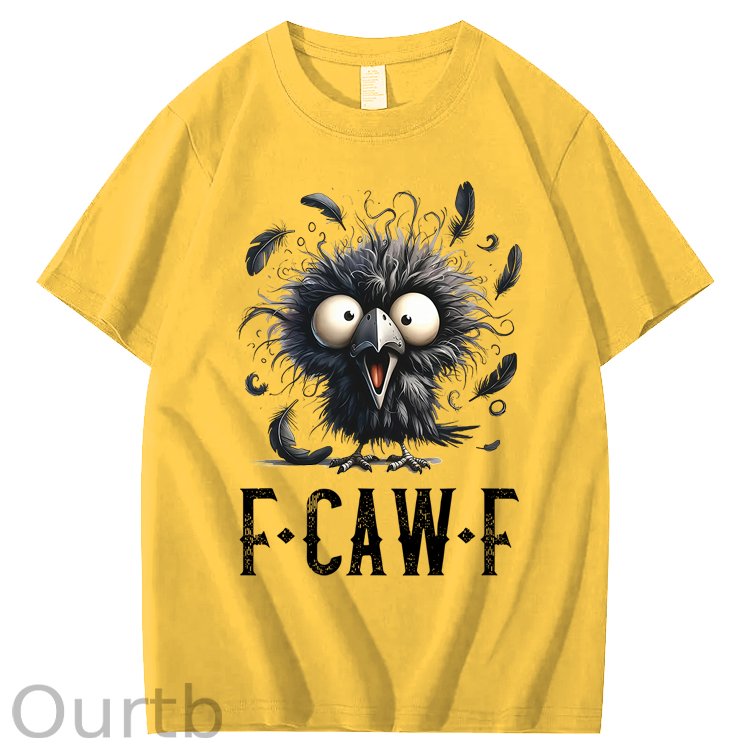 F-Caw-F Crow Raven 100% Cotton T-Shirt