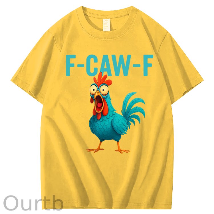 Funny Rooster Chicken F-Caw-F Chicken 100% Cotton T-Shirt