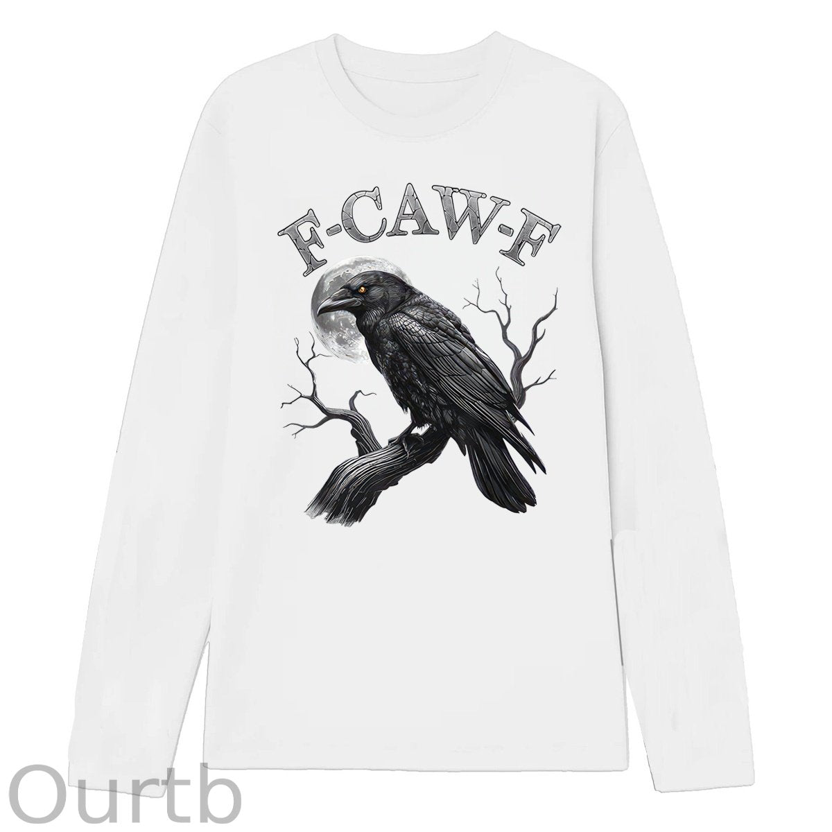 F-Caw-F Crow 100% Cotton Long Sleeve T-Shirt