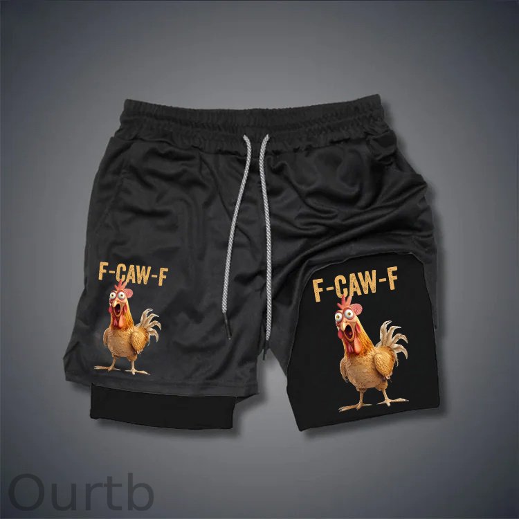 F-Caw-F Chicken 2 In 1 Gym Performance Shorts