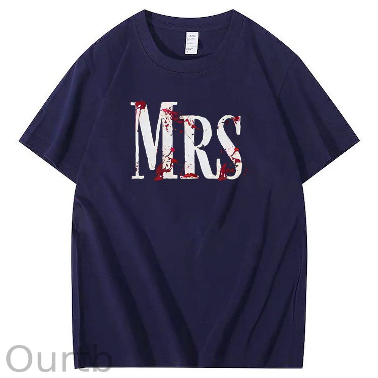 Halloween Couple Pattern Print 100% Cotton T-Shirt