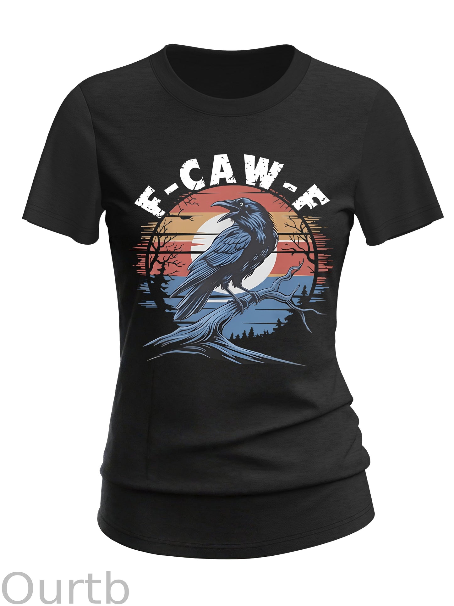 Women's Vintage F-Caw-F Crow Cotton Blend T-Shirt