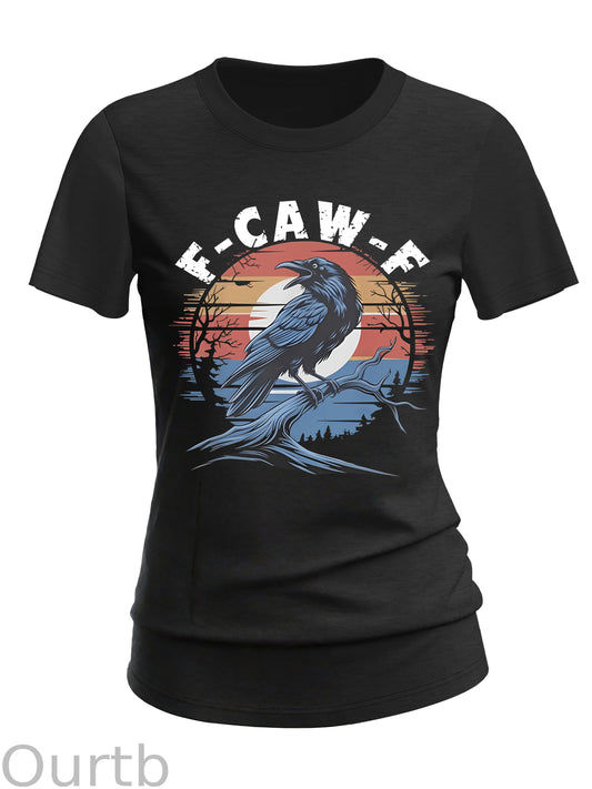 Women's Vintage F-Caw-F Crow Cotton Blend T-Shirt