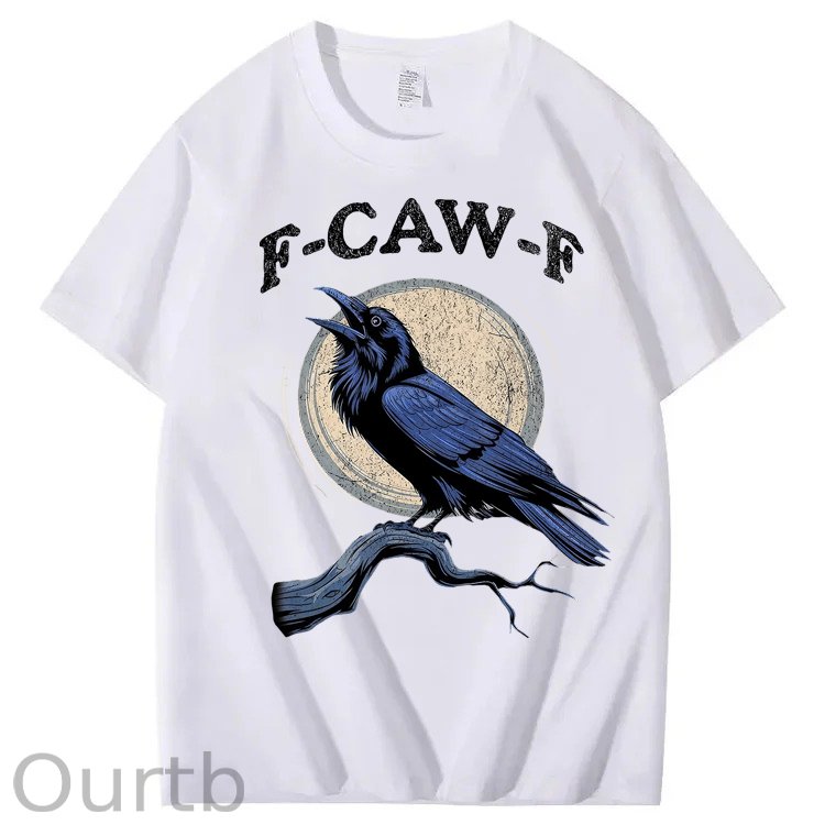 F-Caw-F Crow Raven 100% Cotton T-Shirt