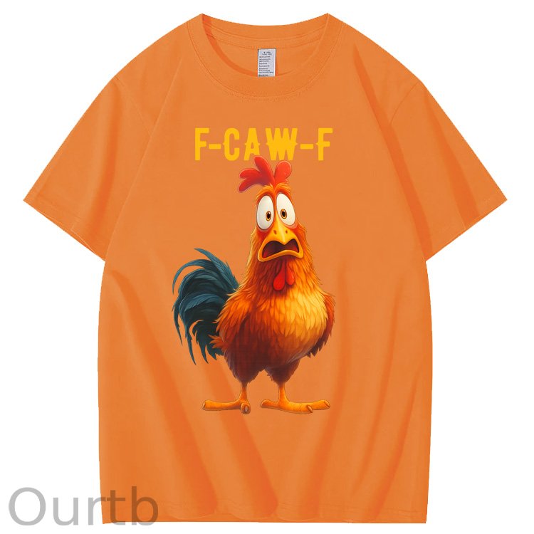 F-Caw-F Funny Chicken  Pattern100% Cotton T-Shirt