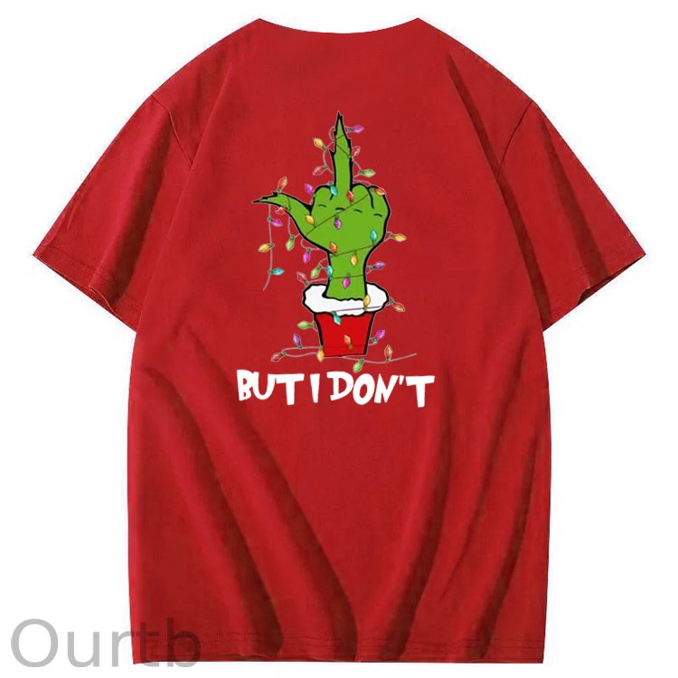 Christmas But I Don't  Pattern  100% Cotton T-Shirt