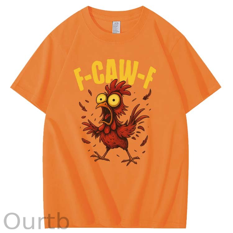 F-Caw-F Crazy Hot Chickens Pattern100% Cotton T-Shirt