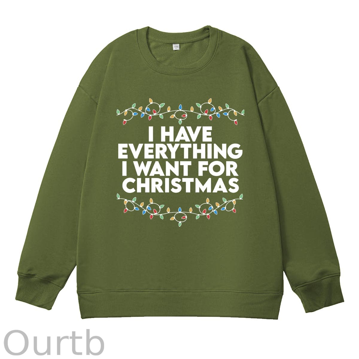 Christmas Couple  Pattern 100% 300g CottonCrew Neck Sweatshirt